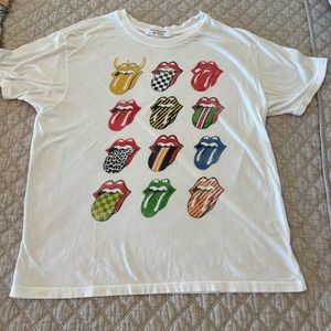 DayDreamer for Free People Rolling Stones lip shirt